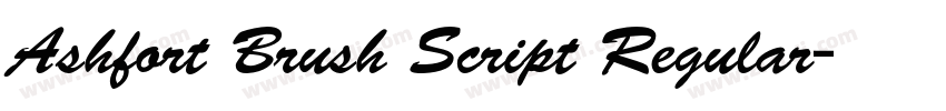 Ashfort Brush Script Regular字体转换